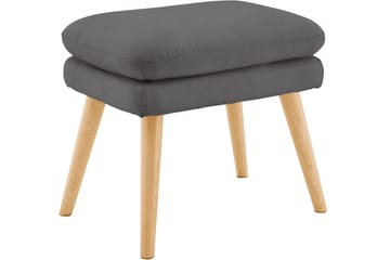 Marilee Loungefåtölj med Fotpall - Tyg/Antracit - Möbler - Fåtölj & stolar - Fåtölj