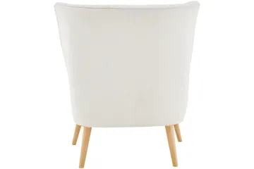 Marilee Loungefåtölj med Fotpall - Tyg/Krämvit - Möbler - Fåtölj & stolar - Fåtölj