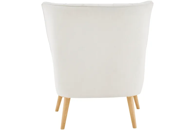 Marilee Loungefåtölj med Fotpall - Tyg/Krämvit - Möbler - Fåtölj & stolar - Fåtölj