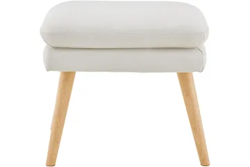 Marilee Loungefåtölj med Fotpall - Tyg/Krämvit - Möbler - Fåtölj & stolar - Fåtölj