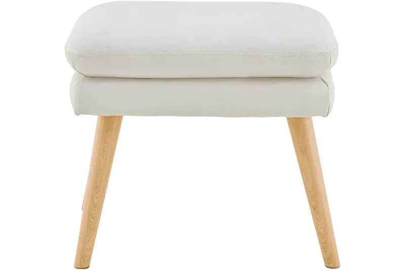 Marilee Loungefåtölj med Fotpall - Tyg/Krämvit - Möbler - Fåtölj & stolar - Fåtölj