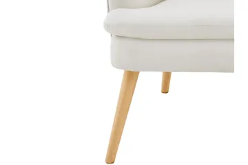 Marilee Loungefåtölj med Fotpall - Tyg/Krämvit - Möbler - Fåtölj & stolar - Fåtölj