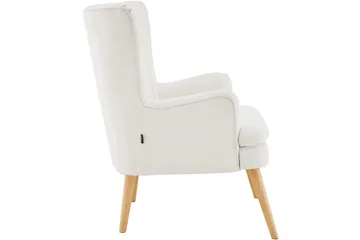 Marilee Loungefåtölj med Fotpall - Tyg/Krämvit - Möbler - Fåtölj & stolar - Fåtölj