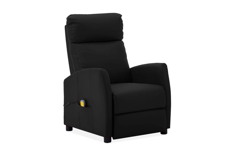 Massagefåtölj svart konstläder - Skinnfåtölj & läderfåtölj - Massagestol & massagefåtölj