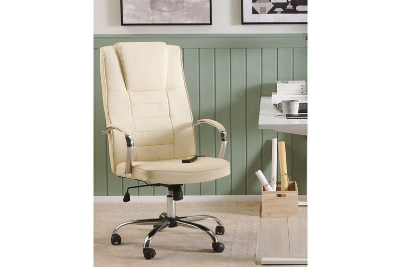 Massagestol Grandeur Beige/Silver - Beige/Silver - Möbler - Fåtölj & stolar - Fåtölj - Massagestol & massagefåtölj