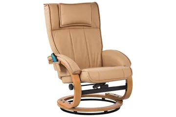 Massagestol Majestic - Brunt, ljust trä - Möbler - Fåtölj & stolar - Fåtölj - Massagestol & massagefåtölj