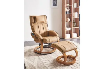 Massagestol Majestic - Brunt, ljust trä - Möbler - Fåtölj & stolar - Fåtölj - Massagestol & massagefåtölj