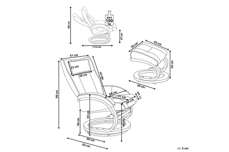 Massagestol Majestic - Brunt, ljust trä - Möbler - Fåtölj & stolar - Fåtölj - Massagestol & massagefåtölj