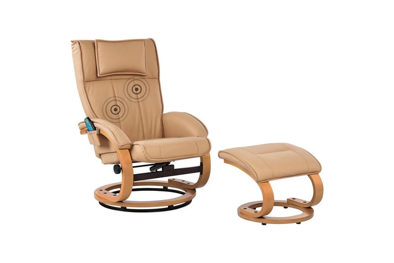 Massagestol Majestic - Brunt, ljust trä - Möbler - Fåtölj & stolar - Fåtölj - Massagestol & massagefåtölj