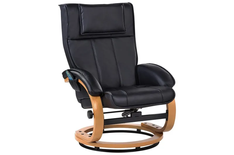 Massagestol Majestic - Svart, ljust trä - Möbler - Fåtölj & stolar - Fåtölj - Massagestol & massagefåtölj