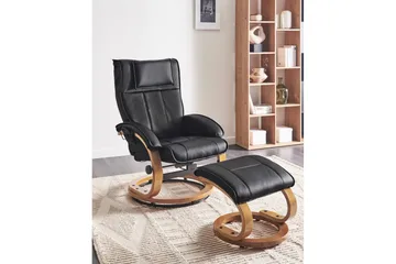 Massagestol Majestic - Svart, ljust trä - Möbler - Fåtölj & stolar - Fåtölj - Massagestol & massagefåtölj