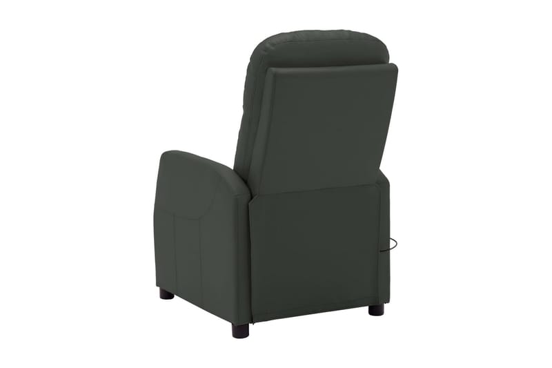 Massagefåtölj antracit konstläder - Grå - Skinnfåtölj & läderfåtölj - Massagestol & massagefåtölj