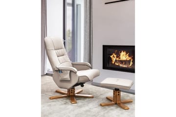 Massagestol Relaxpro - Beige, ljust trä - Möbler - Fåtölj & stolar - Fåtölj - Massagestol & massagefåtölj