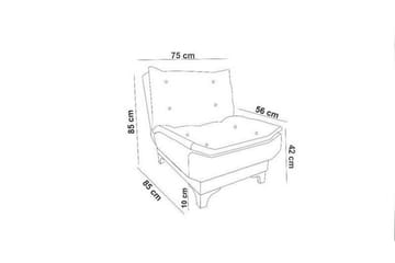 Mathenia Fåtölj med Armstöd - Blå - Möbler - Fåtölj & stolar - Fåtölj - Fåtölj utan armstöd