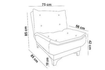 Mathenia Fåtölj med Armstöd - Grå - Möbler - Fåtölj & stolar - Fåtölj - Bäddfåtölj