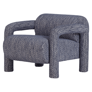 Fåtölj med Mönster Lenny - Grå/Blå - Möbler - Fåtölj & stolar - Fåtölj