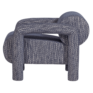 Fåtölj med Mönster Lenny - Grå/Blå - Möbler - Fåtölj & stolar - Fåtölj