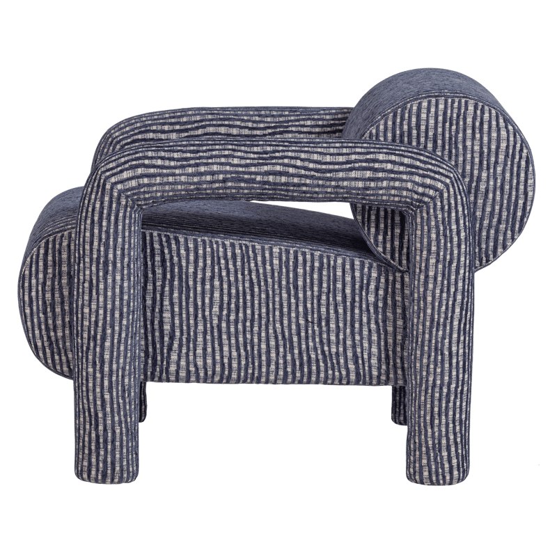 Fåtölj med Mönster Lenny - Grå/Blå - Möbler - Fåtölj & stolar - Fåtölj