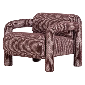 Fåtölj med Mönster Lenny - Vinröd - Möbler - Fåtölj & stolar - Fåtölj