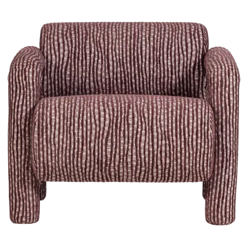 Fåtölj med Mönster Lenny - Vinröd - Möbler - Fåtölj & stolar - Fåtölj