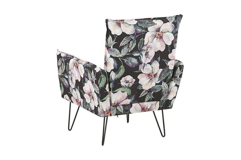 Fåtölj Mejlby Blommig - Svart - Fåtölj