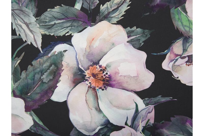 Fåtölj Mejlby Blommig - Svart - Fåtölj
