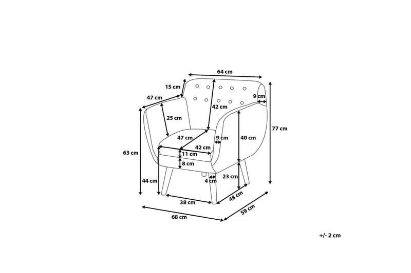 Melby Fåtölj - Grå - Möbler - Fåtölj & stolar - Fåtölj