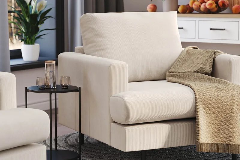 Menard Compact Fåtölj - Beige - Möbler - Fåtölj & stolar - Fåtölj