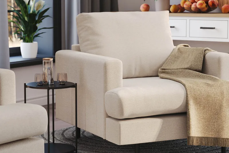 Menard Compact Fåtölj - Beige - Möbler - Fåtölj & stolar - Fåtölj