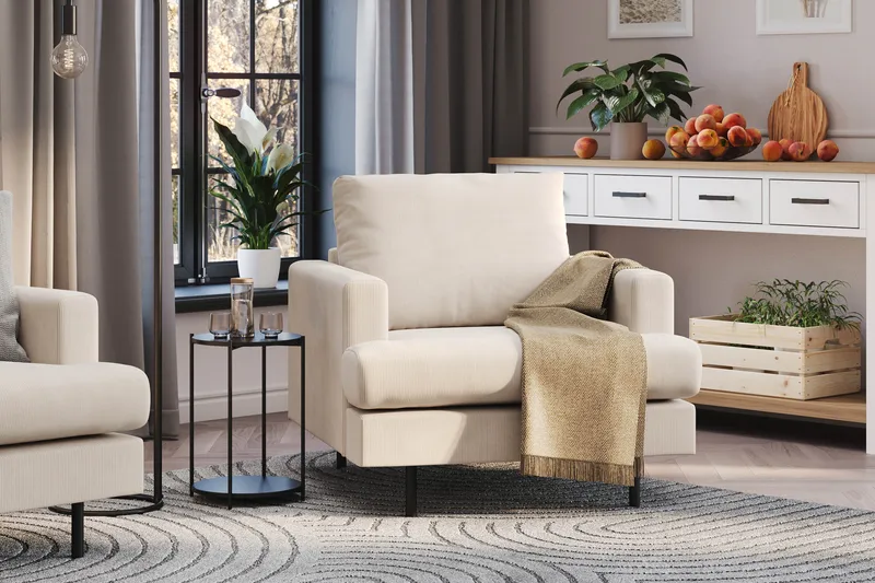 Menard Compact Fåtölj - Beige - Möbler - Fåtölj & stolar - Fåtölj