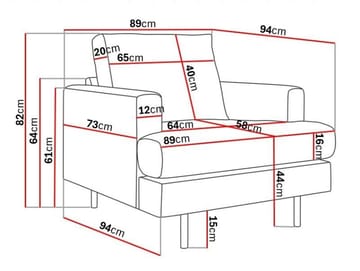 Menard Compact Fåtölj - Grå - Möbler - Fåtölj & stolar - Fåtölj