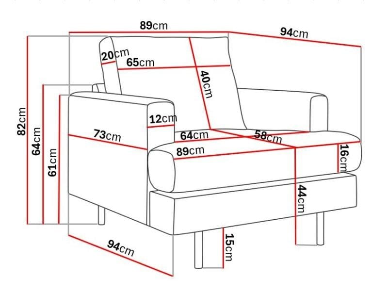 Menard Compact Fåtölj - Grå - Möbler - Fåtölj & stolar - Fåtölj