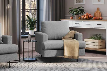 Menard Compact Fåtölj - Grå - Möbler - Fåtölj & stolar - Fåtölj