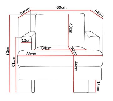 Menard Compact Fåtölj - Grå - Möbler - Fåtölj & stolar - Fåtölj
