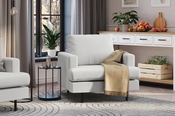 Menard Compact Fåtölj - Ljusgrå - Möbler - Fåtölj & stolar - Fåtölj