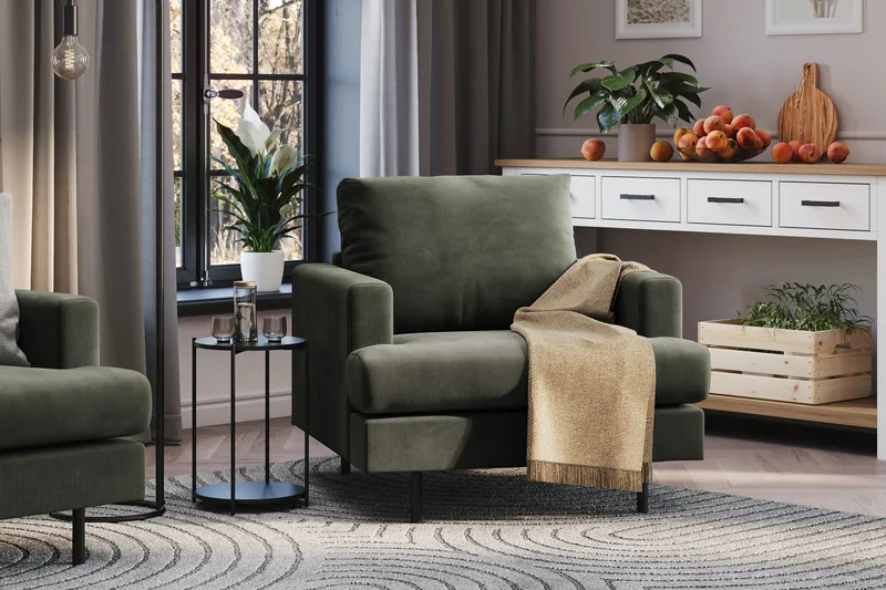 Menard Compact Fåtölj - Mörkgrön - Möbler - Fåtölj & stolar - Fåtölj