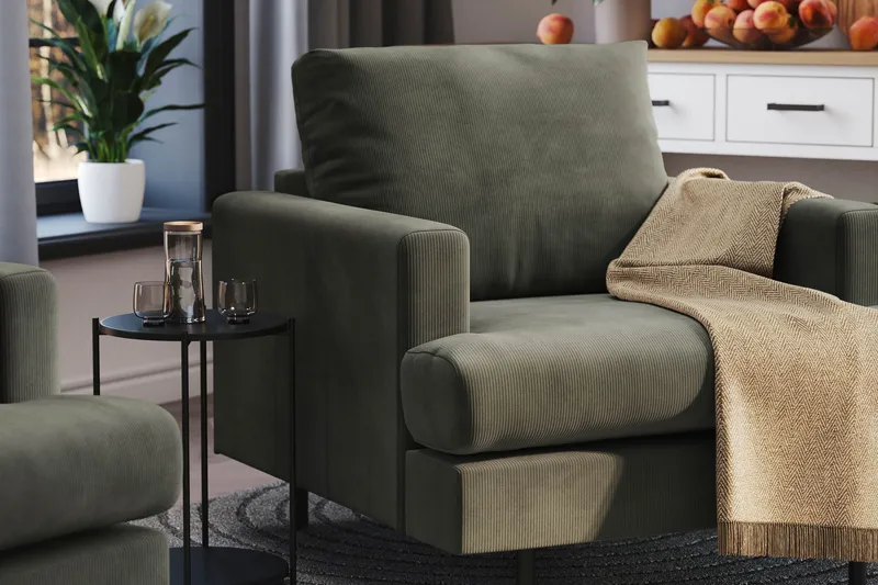 Menard Compact Fåtölj - Mörkgrön - Möbler - Fåtölj & stolar - Fåtölj