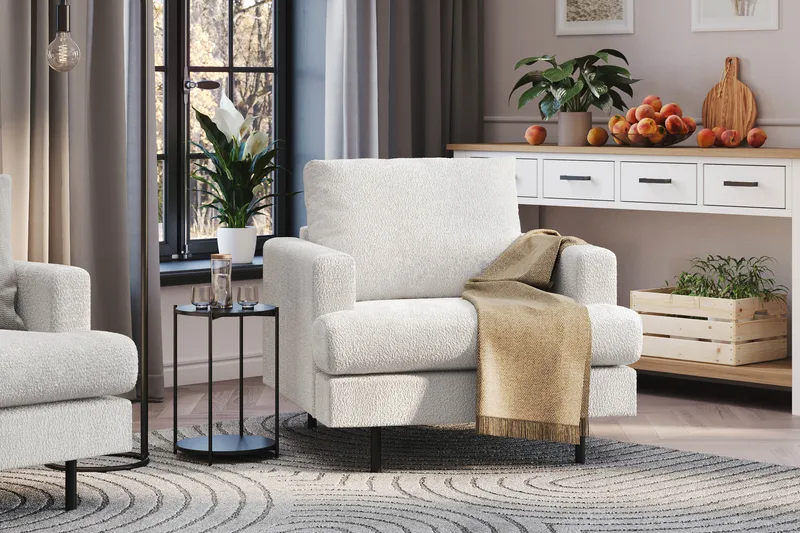 Menard Compact Fåtölj - Vit - Möbler - Fåtölj & stolar - Fåtölj