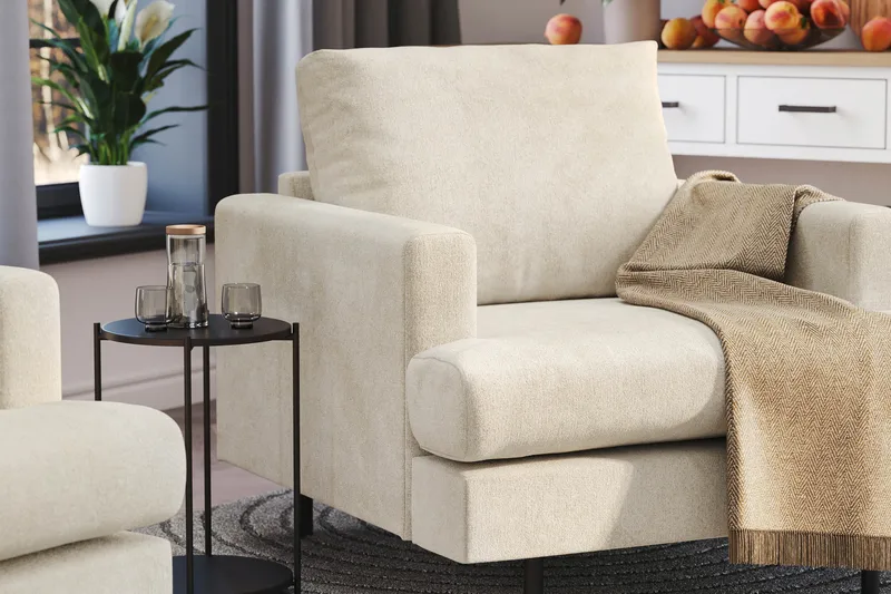 Menard Compact Fåtölj - Vit - Möbler - Fåtölj & stolar - Fåtölj