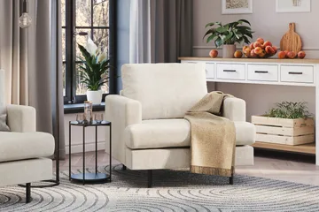 Menard Compact Fåtölj - Vit - Möbler - Fåtölj & stolar - Fåtölj