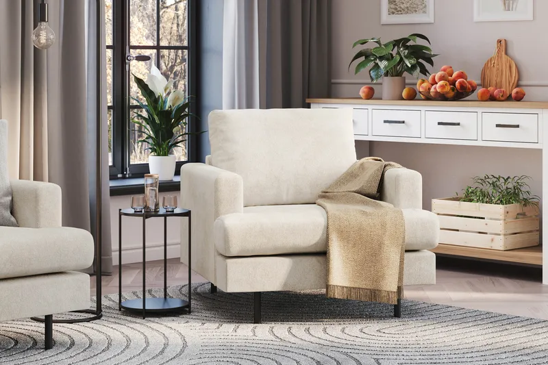 Menard Compact Fåtölj - Vit - Möbler - Fåtölj & stolar - Fåtölj