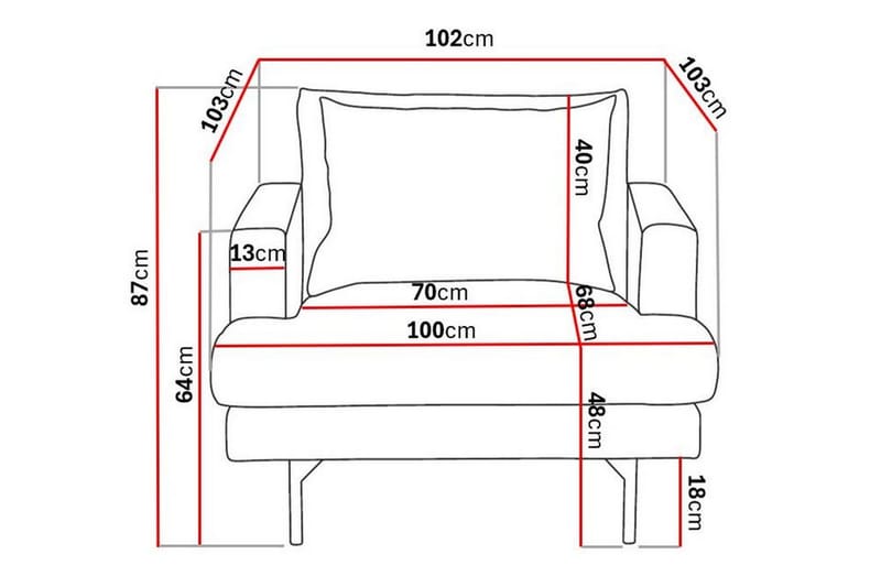 Menard Fåtölj - Ljusbeige - Möbler - Fåtölj & stolar - Fåtölj - Sammetsfåtölj
