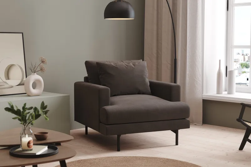 Menard Fåtölj - Mörkgrå - Möbler - Fåtölj & stolar - Fåtölj