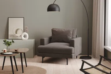 Menard Fåtölj - Mörkgrå - Möbler - Fåtölj & stolar - Fåtölj