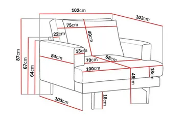 Menard Stor Fåtölj Manchester Tyg - Ljus Beige - Möbler - Fåtölj & stolar - Fåtölj