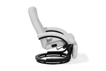 Might Oval Reclinerfåtölj i Konstläder med Metallunderrede - Vit - Möbler - Fåtölj & stolar - Fåtölj