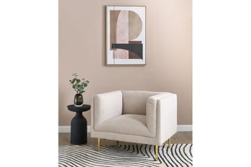 Fåtölj Moen - Beige, guld - Möbler - Fåtölj & stolar - Fåtölj