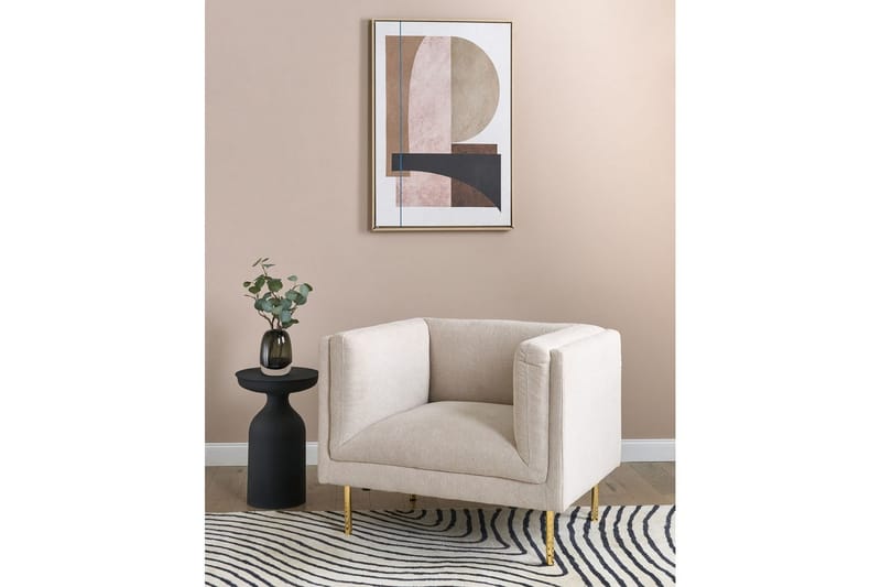 Fåtölj Moen - Beige, guld - Möbler - Fåtölj & stolar - Fåtölj