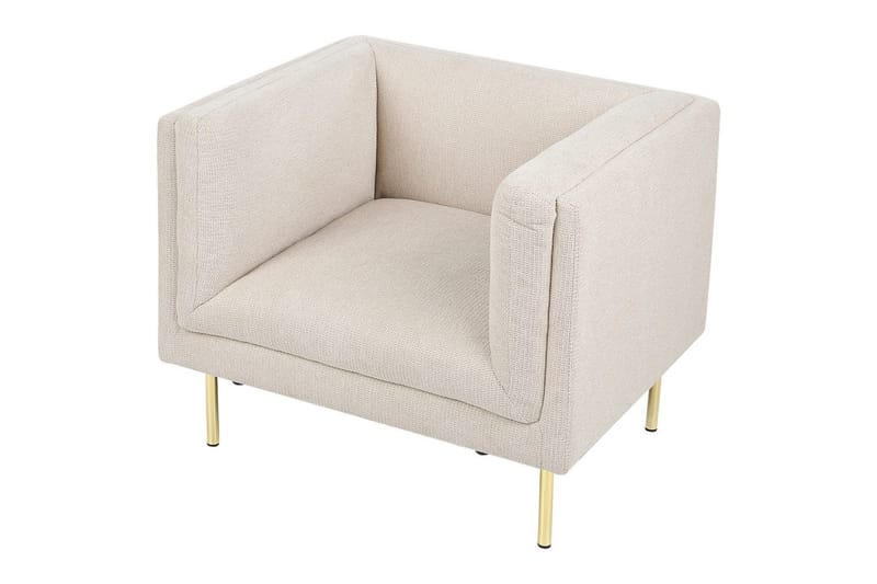 Fåtölj Moen - Beige, guld - Möbler - Fåtölj & stolar - Fåtölj