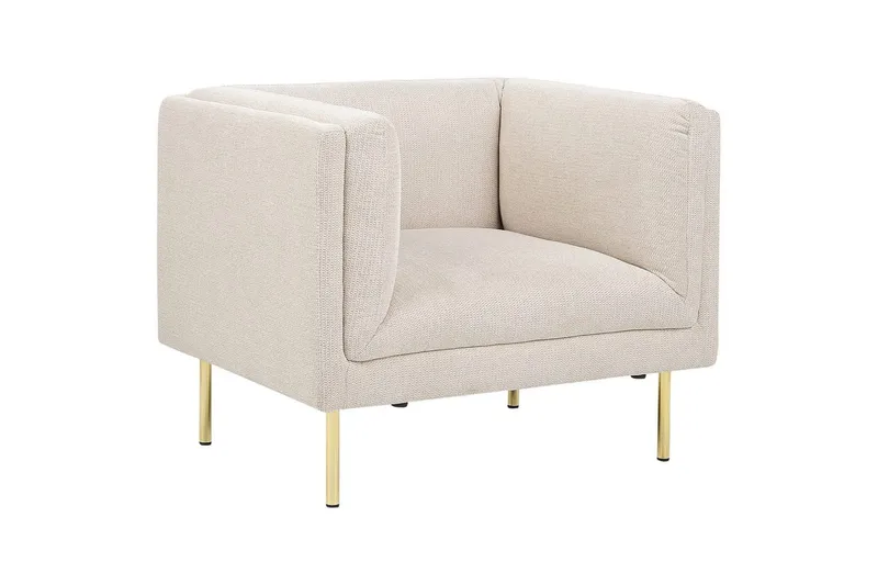 Fåtölj Moen, Beige/guld